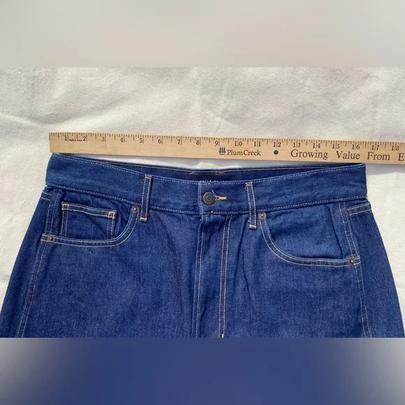 Veronica Beard Dark Blue Taylor Relaxed Fit Wide Leg Hi Rise Jeans EUC Casual - Picture 8 of 9